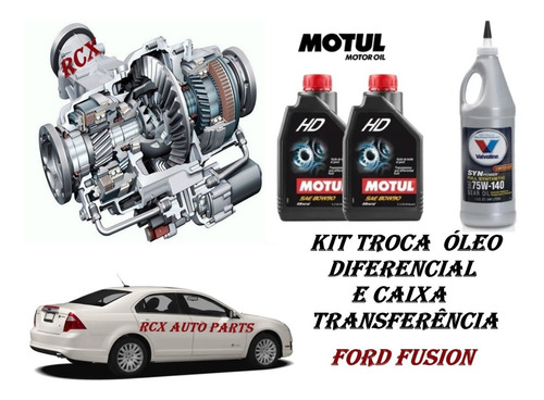 Kit Óleo Difrencial Cx Transferênc 80w90 75w140 Ford Fusion