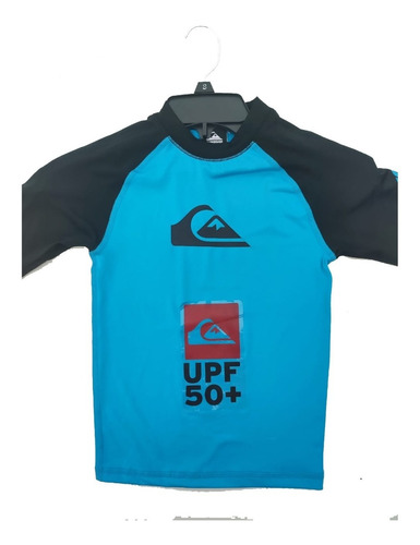 Rashguard Quiksilver Niño All Time Azul Playa Surf