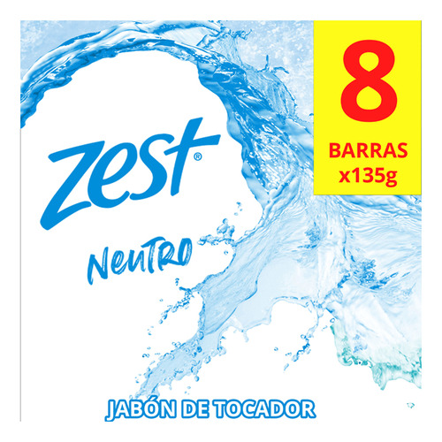 Jabón Zest Neutro Antibacterial 5 X 90 G