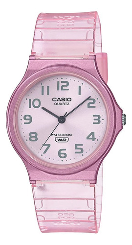 Reloj Casio Analógico Pop Mq-24s-4b, Color Rosa Original