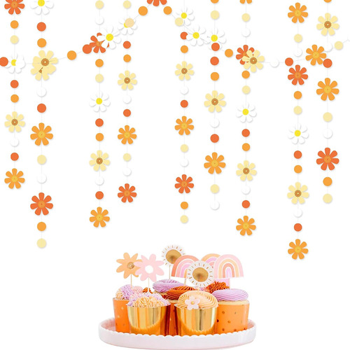 Decoraciones De Fiesta De 47.2 Pies Con Diseño De Margaritas