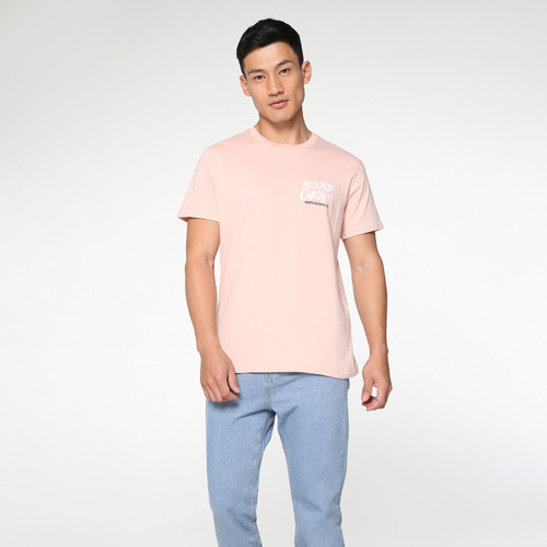 Camiseta Hombre Ostu M/c Rosa Algodón 60090842-20449