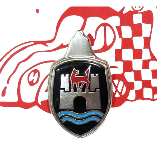 Emblema Cofre Blazon Negro Vocho Metalico Aluminio Vw