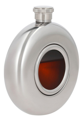 Licorera Con Centro Transparente De 5 Oz Color Plata