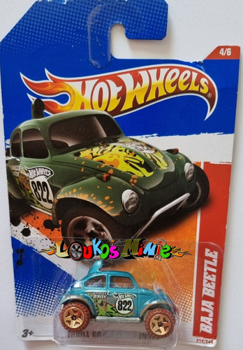 Hot Wheels Baja Beetle Fusca 2011 Thrill Racers Jungle 214