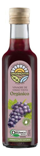 Kit 2x: Vinagre De Vinho Tinto Orgânico Organovita 250ml