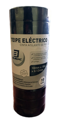 Teipe Electrico 600v 3m Blindac Blister 10 Unidades