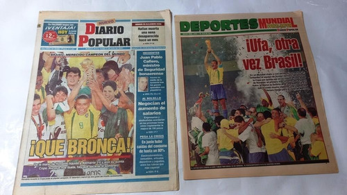 Diario Popular Brasil Campeon Mundial Korea 2002 1 2 Y 3 Mt1