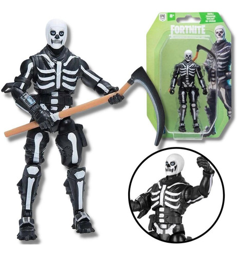 Boneco Skull Trooper 11 Cm - Fortnite Solo Mode - Epic Games