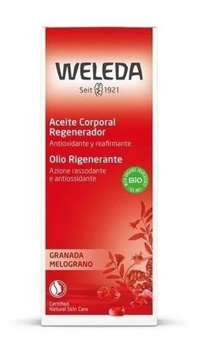 Óleo regenerador de romã vegano Weleda