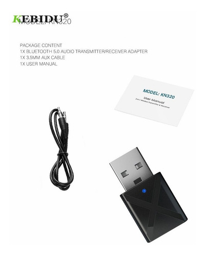 5 Pcs Receiver Bluetooth Transmitters V5.0 Dongle Adapter