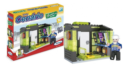 Blocos Montar Cenário Game Center 108 Pçs Xalingo 1118.7