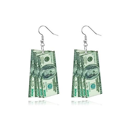 Pendientes Con Signo De Dólar Para Mujeres Y Niñas, Únicos, 