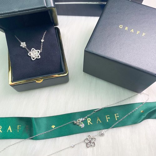 Collar De Diamantes Graff White Gold Double Play