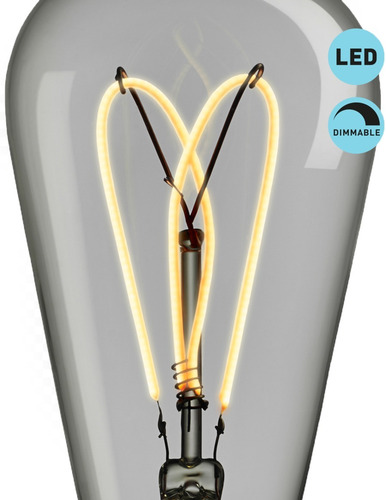 Imagen 2 de 8 de Lampara Filamento T64 Led 5w Flexible Golden Dimerizable