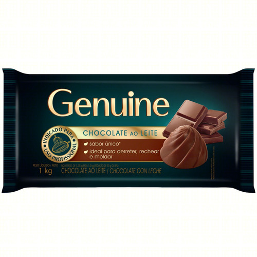 Chocolate ao leite Genuine  sem glúten pacote 1 kg