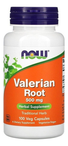 Now Foods - Valerian Roots - Raiz De Valeriana - 500 Mg - 100 Caps - Sin sabor