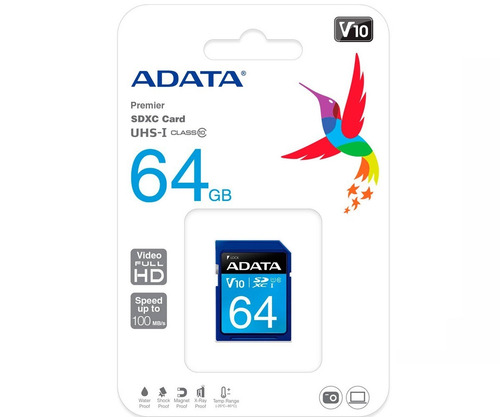 Tarjeta de memoria Adata ASDX64GUICL10-R Premier 64GB