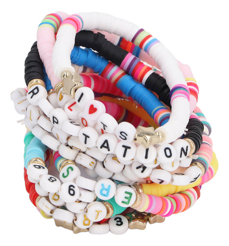 Pulsera Con Cuentas, 14 Unidades, Bohemia, Cómoda, Elástica