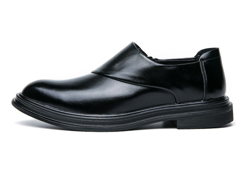 Zapatos De Cuero Para Hombres Con Cremallera Lateral