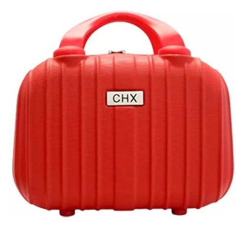 Frasqueira Bolsa Pequena Bordo Mala Viagem Maquiagem Chx Cor Vermelho