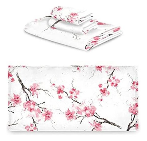 Pfrewn Cherry Blossoms Flowes Toallas Juego De 3 Acuarela Ro