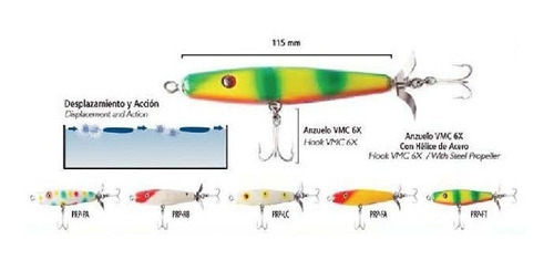 Señuelo Propela  Marca Vense 11.5 Cm 40 Grs