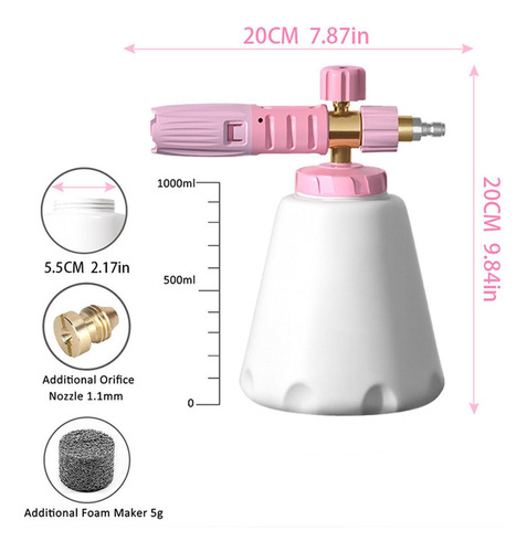 Rociador De Jabón De Espuma De Lavado De Autos 1000 Ml