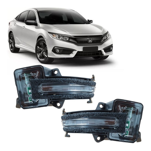 Juego Faros De Giro Espejos P/ Honda Civic 2019 2020 2021