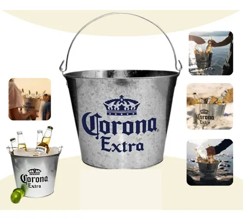 2 Fraperas De Hielo Cerveza Corona Balde Hielera Destapador