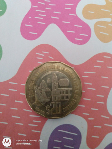 Moneda De 20 Conmemorativa De La Fundación Del Puerto Veracr