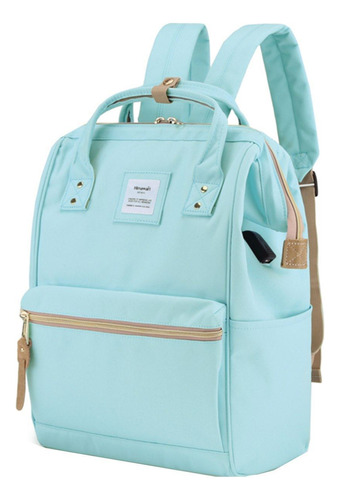 Mochila Impermeable Himawari Mod 9001 Verde Tiffany Con Usb