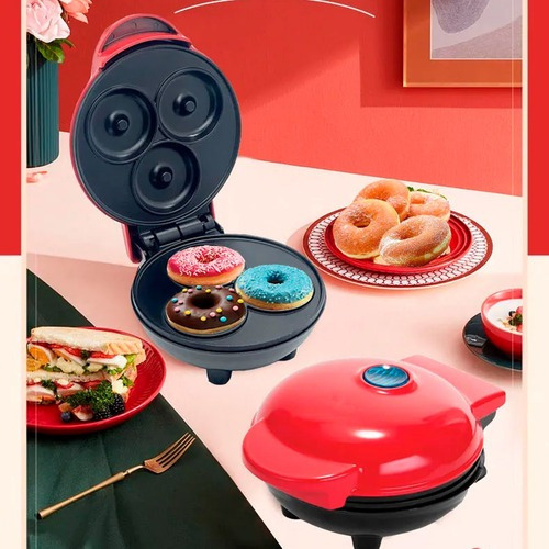 Mini Máquina De Fazer Rosquinhas Donuts Confeitaria Cozinha Cor Vermelho 110v
