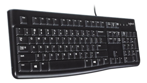 Imagem 3 de 4 de Teclado Logitech K120 QWERTY português Brasil cor preto