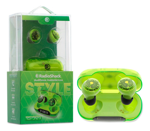 Audífonos Inalámbricos Radioshack Buds Style Verde