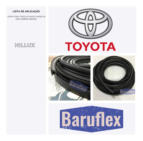 Borracha Moldura Alargador Toyota Hilux Sw4 Todos Os Anos