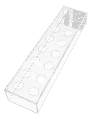 Jarrón Rectangular De Acrílico For Flores, 40 Cm X 10 Cm X