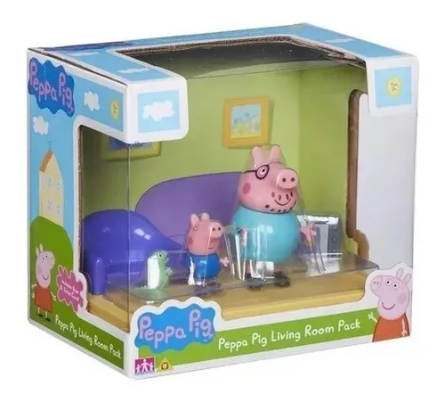 Casa Peppa Grande 40cm C/familia+accesorios+ Plaza De Juegos