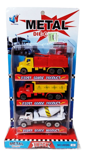 Pack X3 - Camiones Truck King -  Metal 1:64 - E.full