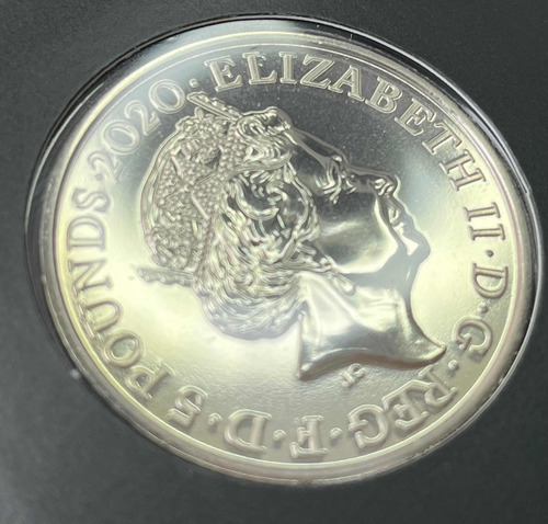 Moeda 5 Pounds 2020 - Pay Attention 007 (Usado)