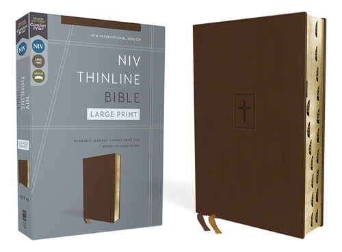 Lp-niv Thinline Bib Leathersoft Brown Re, De Niv. Editorial Zondervan En Inglés, 2023