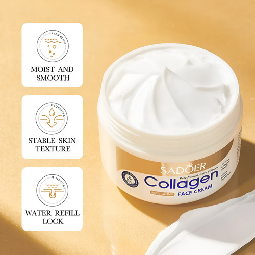 Crema Facial Reafirmante De Colágeno Anti Edad Sadoer 60gr Todo Tipo De Piel Día/noche