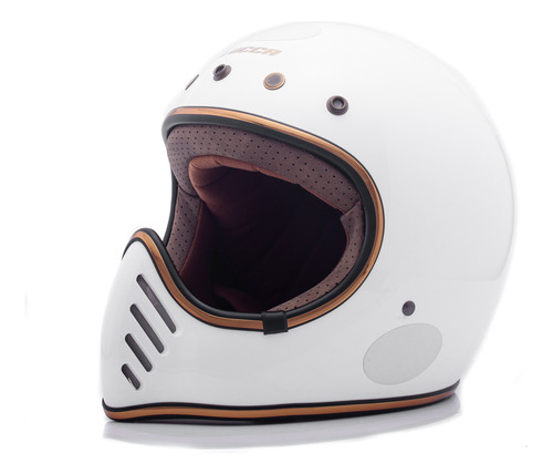 Capacete Lucca Magno X Glos Pearl White Inmetro Frete Gratis