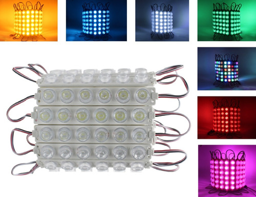 20 Modulo De Led 16 Azul Blanco Rojo Rosa Verde