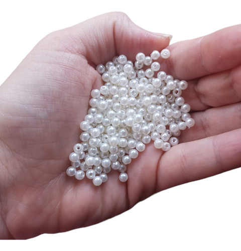 Perlas 4mm De Plástico 100 Unidades