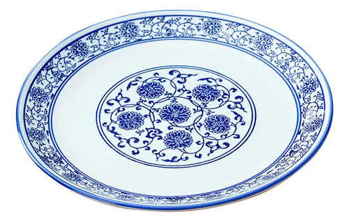 Chinese Party Platter Ceramic Dish Round