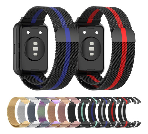 C Correa De Reloj De Acero Inoxidable Para Watch Fit 2