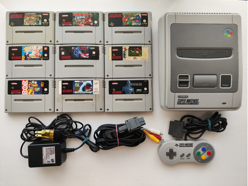 Consola Super Nintendo Snes Super Genuino Snsp-001a + Juegos