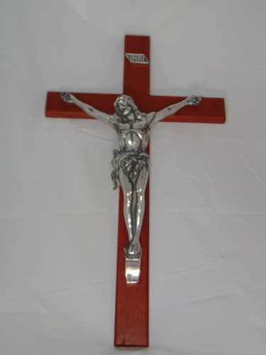 Flete Gratis. Crucifijo Grande De Pared. Cristo De Aluminio.