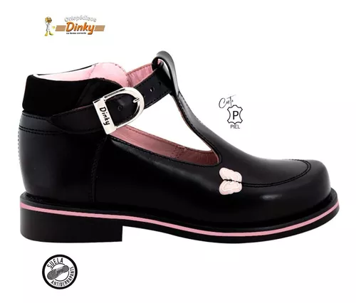 Sueño Año diseñador Zapato Piel Negro Ortopedico Escolar Niña Dinky 705 Original | TODO-MIO